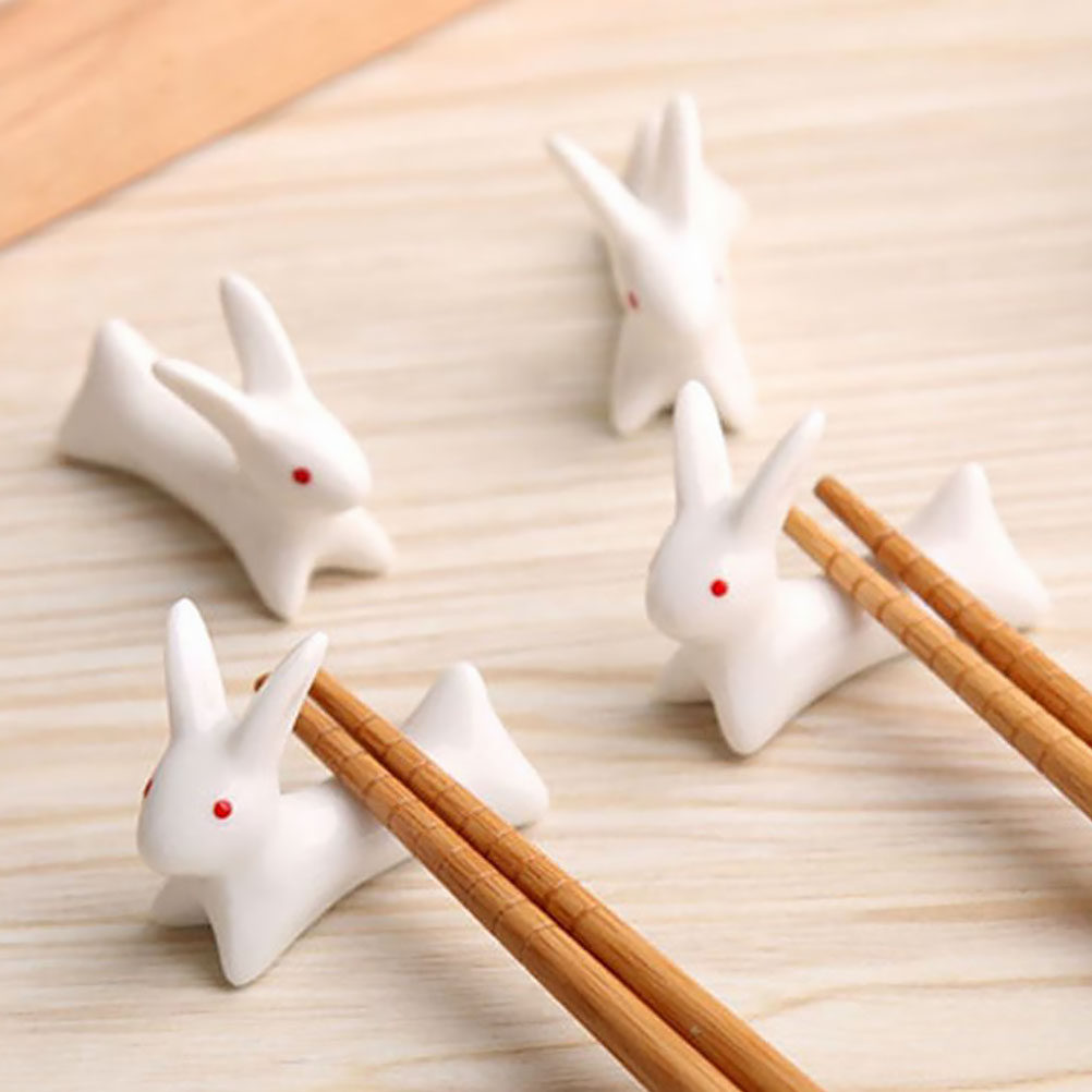 Chopstick Rest Ceramic - 10Pcs Cartoon Rabbit Ceramic Chopsticks Rest