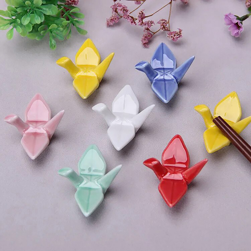 Chopstick Rest Ceramic - Ceramic Paper Crane Chopstick Rest Chopsticks