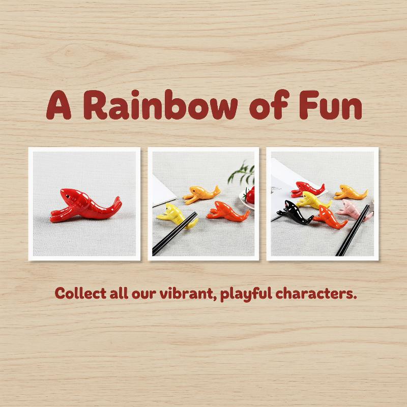Chopstick Rest Ceramic - Easy Store Ceramic Crayfish Shaped Chopstick
