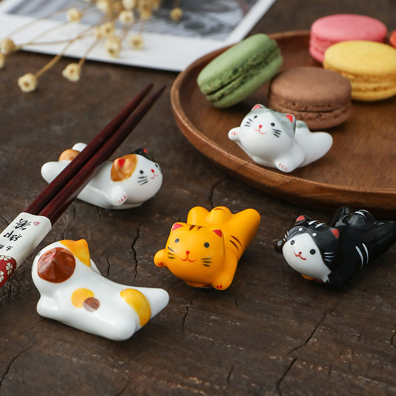 Flying Cat Ceramic Chopstick R - Chopstick Rest Ceramic 评论和价格