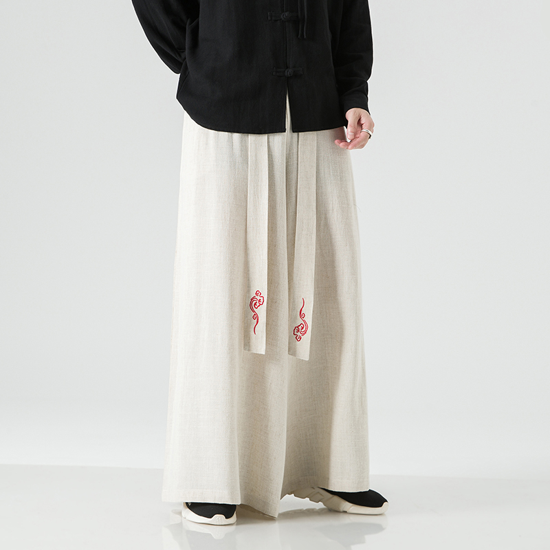 Men Wide Leg Pants Japanese Ki - Kimono Yukata Cotton 评论和价格