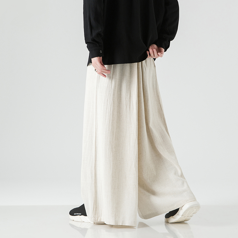 Men Wide Leg Pants Japanese Ki - Kimono Yukata Cotton 评论和价格