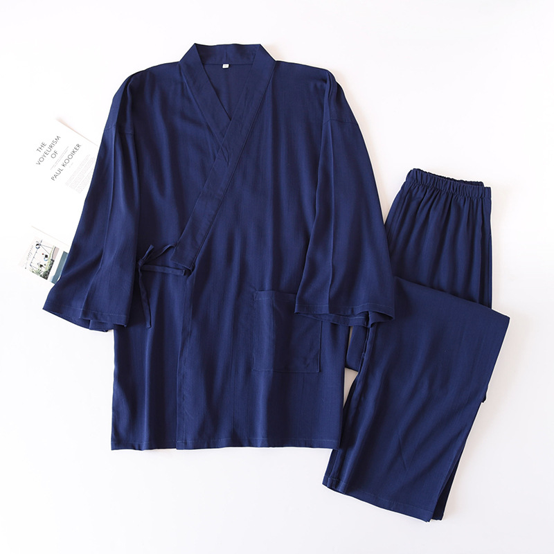 2 Pieces Men Japanese Traditio - Kimono Yukata Cotton 评论和价格