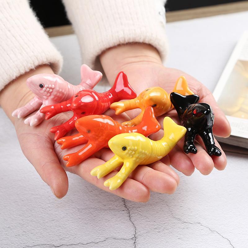 Cute Crayfish Shaped Ceramic C - Chopstick Rest Ceramic 评论和价格