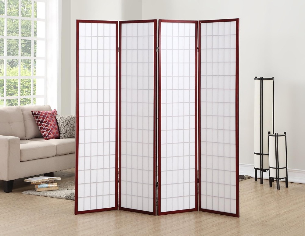 Oriental Shoji 4 Panel Screen  - Shoji Screen Divider 评论和价格
