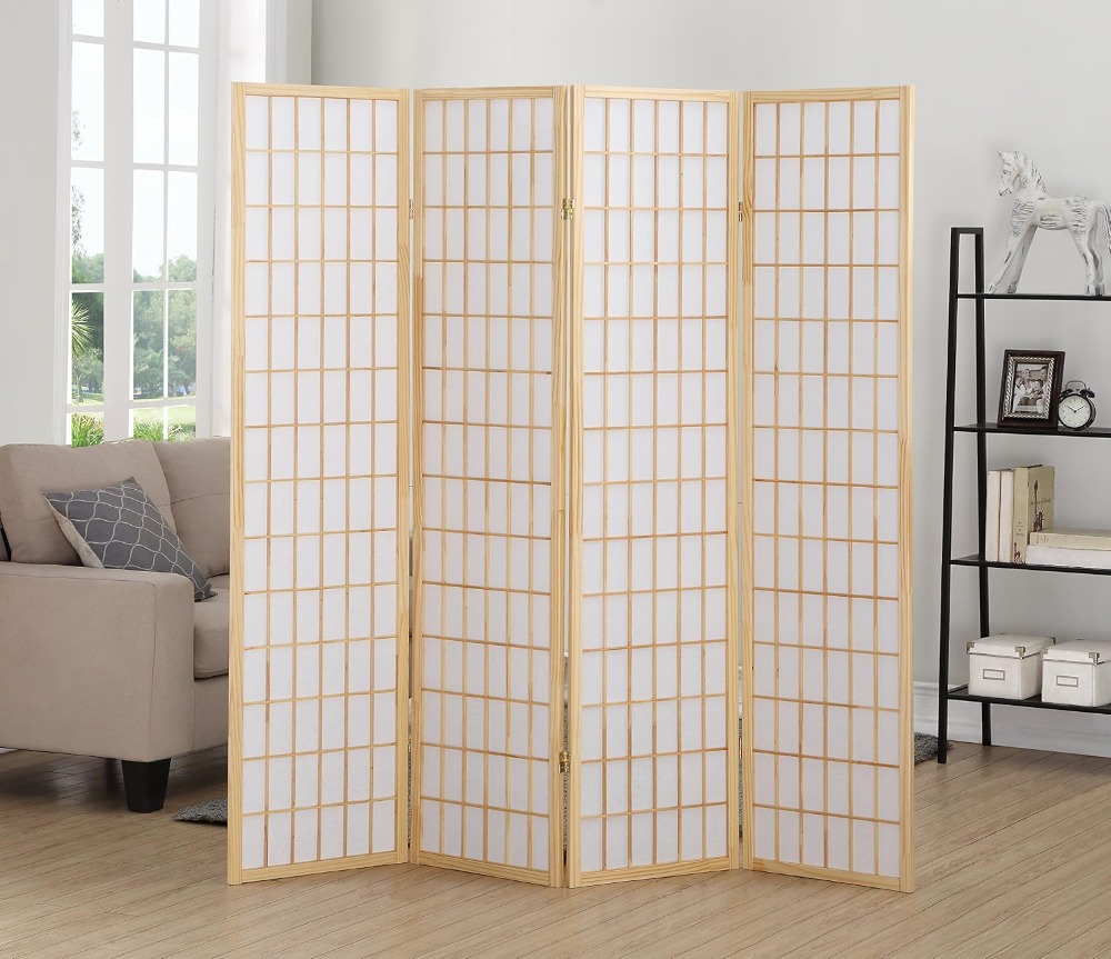 Oriental Shoji 4 Panel Screen  - Shoji Screen Divider 评论和价格