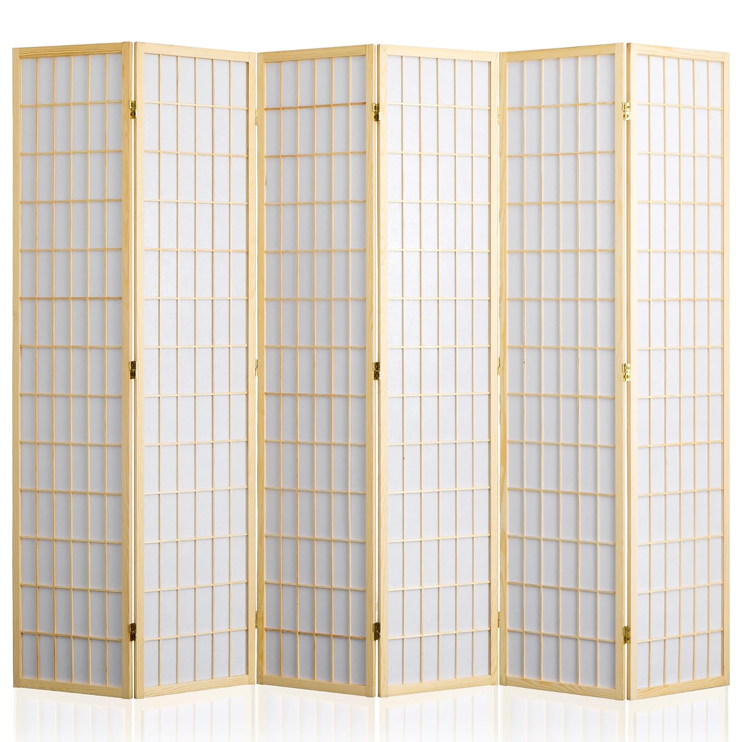 6 Panel Folding Room Divider P - Shoji Screen Divider 评论和价格