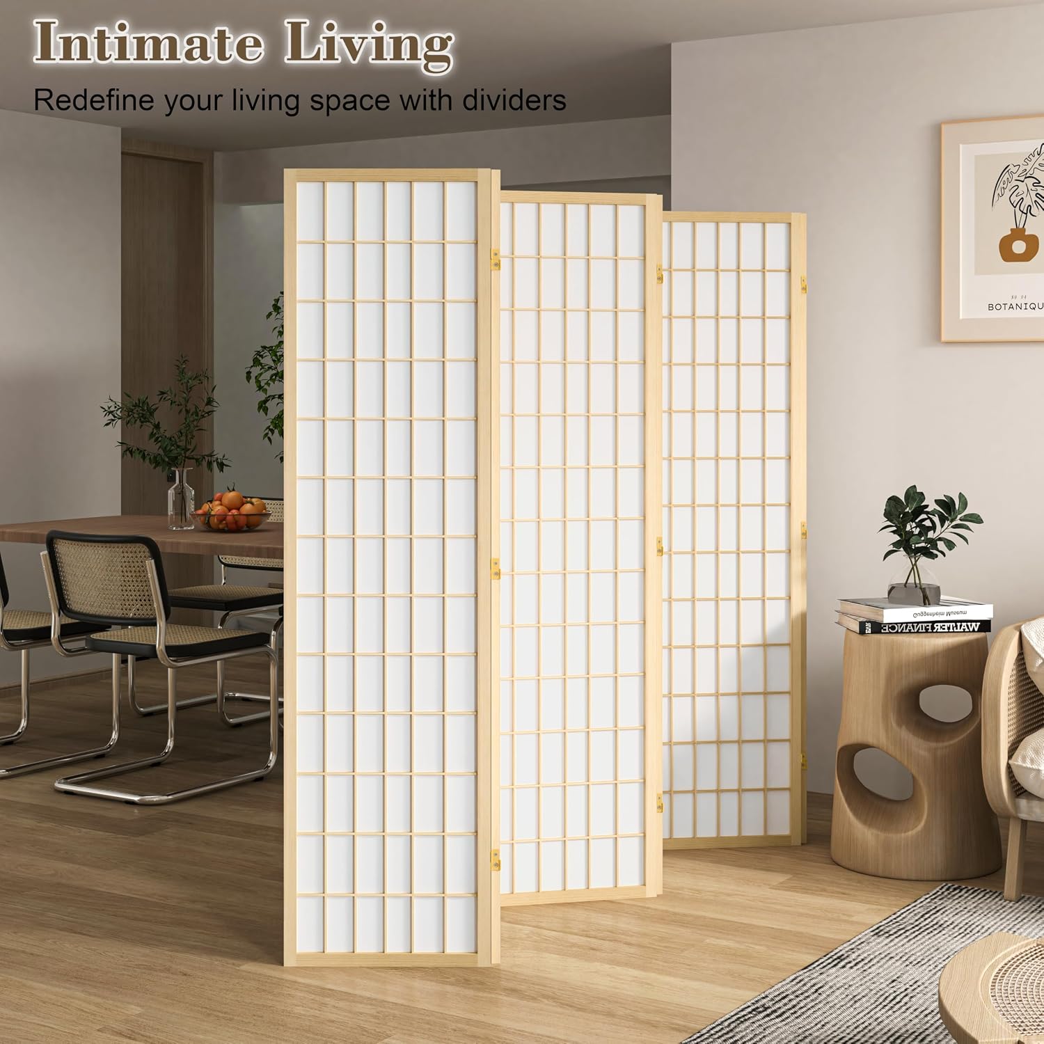 6 Panel Folding Room Divider P - Shoji Screen Divider 评论和价格