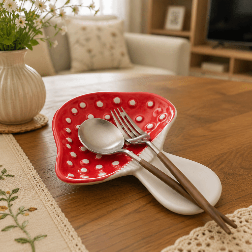 Ceramic Mushroom Spoon Holder  - Chopstick Rest Ceramic 评论和价格