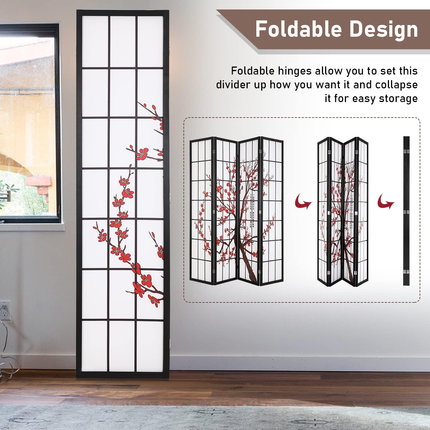 Foldable Shoji Room Divider Pr - Shoji Screen Divider 评论和价格