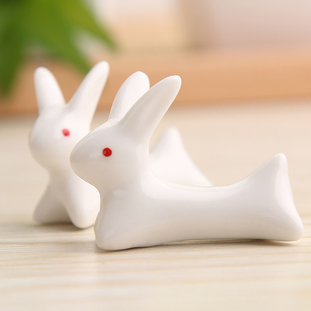 10Pcs Cartoon Rabbit Ceramic C - Chopstick Rest Ceramic 评论和价格