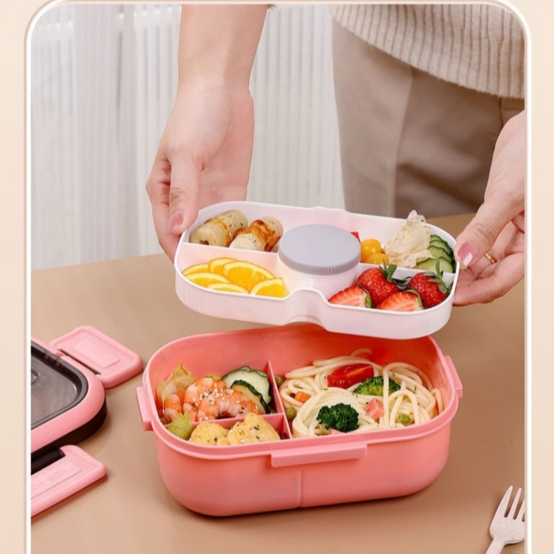 1200ML Double Layer Lunch Box  - Bento Box Two Tier 评论和价格