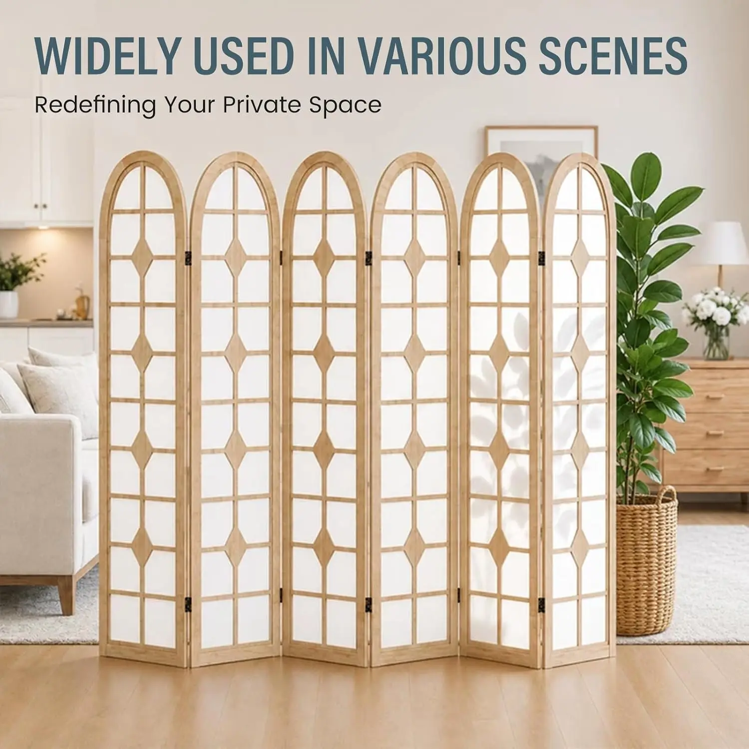 6 Panel Shoji Room Divider, Wo - Shoji Screen Divider 评论和价格