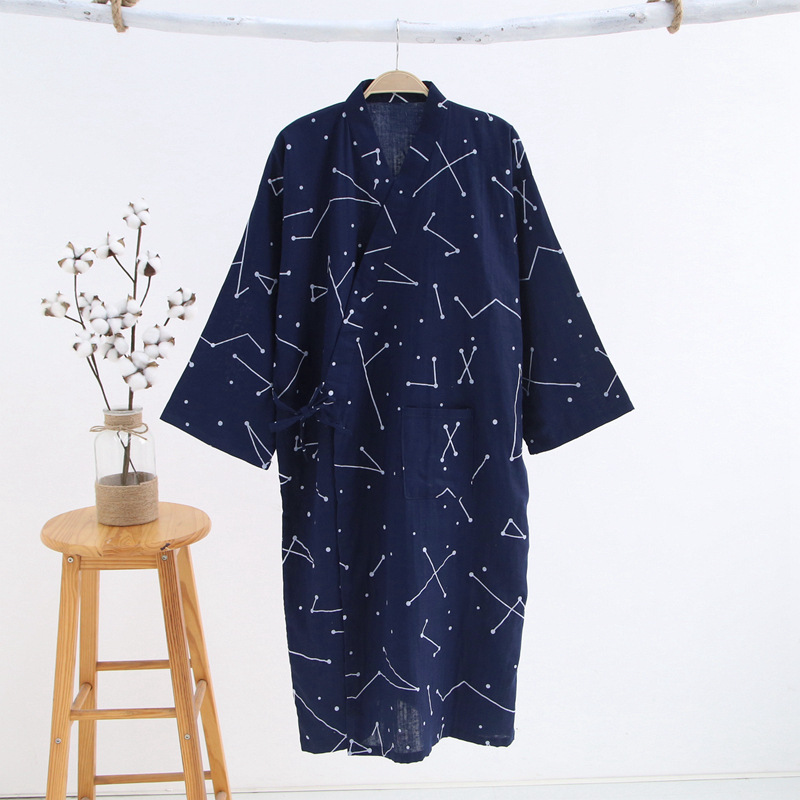2026 New Men's 100% Cotton Gau - Kimono Yukata Cotton 评论和价格