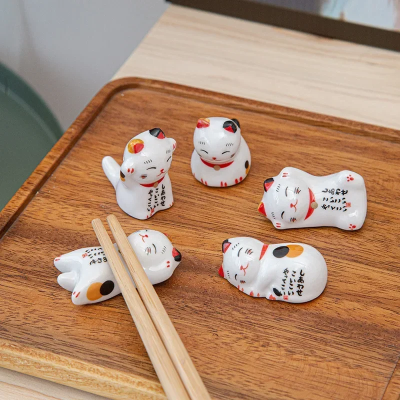 1 pcs Japanese Lucky Cat Ceram - Chopstick Rest Ceramic 评论和价格