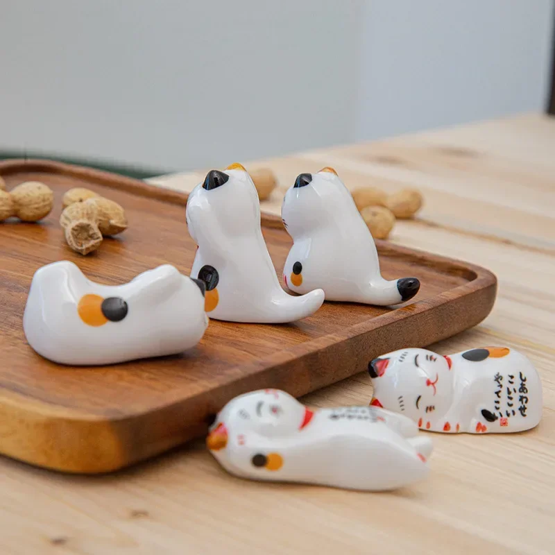 1 pcs Japanese Lucky Cat Ceram - Chopstick Rest Ceramic 评论和价格