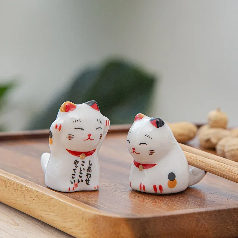 1 pcs Japanese Lucky Cat Ceram - Chopstick Rest Ceramic 评论和价格