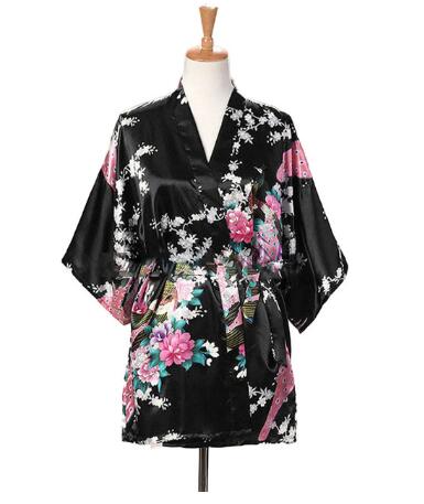 Lace Up Woman Peacock Print Ja - Kimono Yukata Cotton 评论和价格