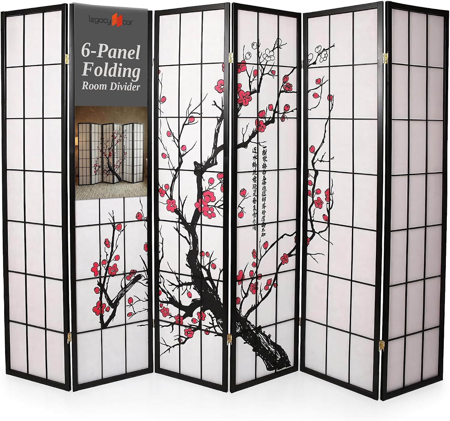6-Panel Room Divider Shoji Sty - Shoji Screen Divider 评论和价格