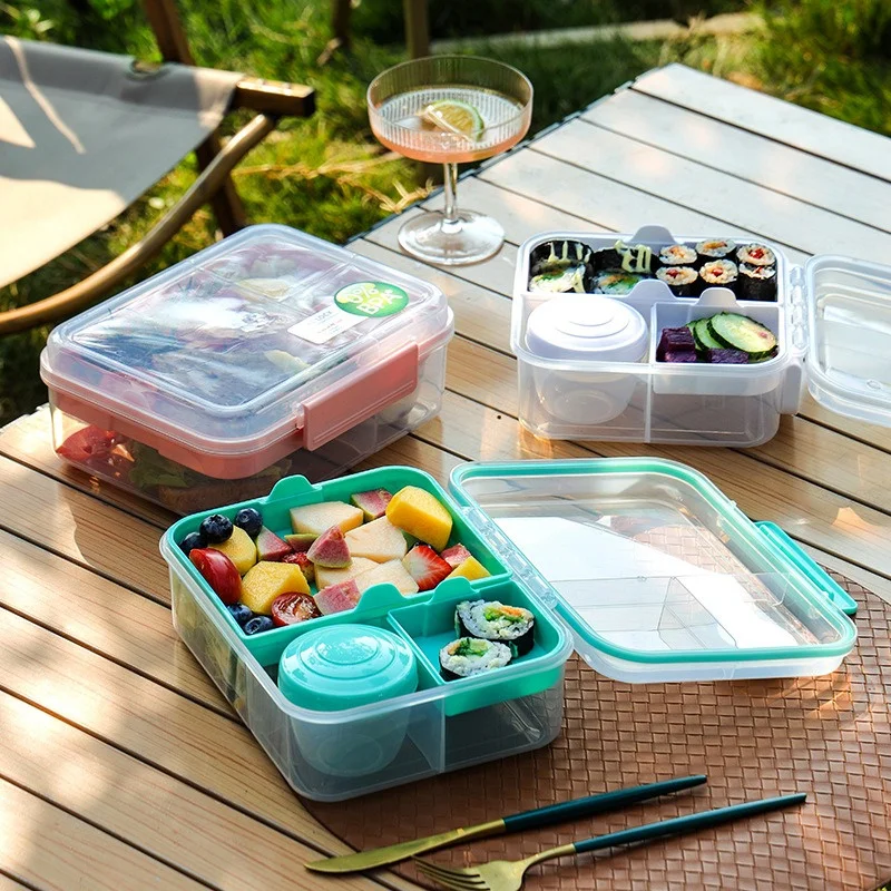 Portable Handle design Double  - Bento Box Two Tier 评论和价格
