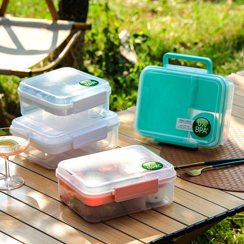 Portable Handle design Double  - Bento Box Two Tier 评论和价格