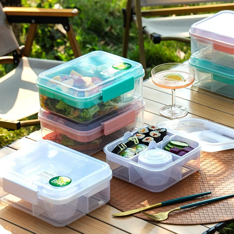 Portable Handle design Double  - Bento Box Two Tier 评论和价格