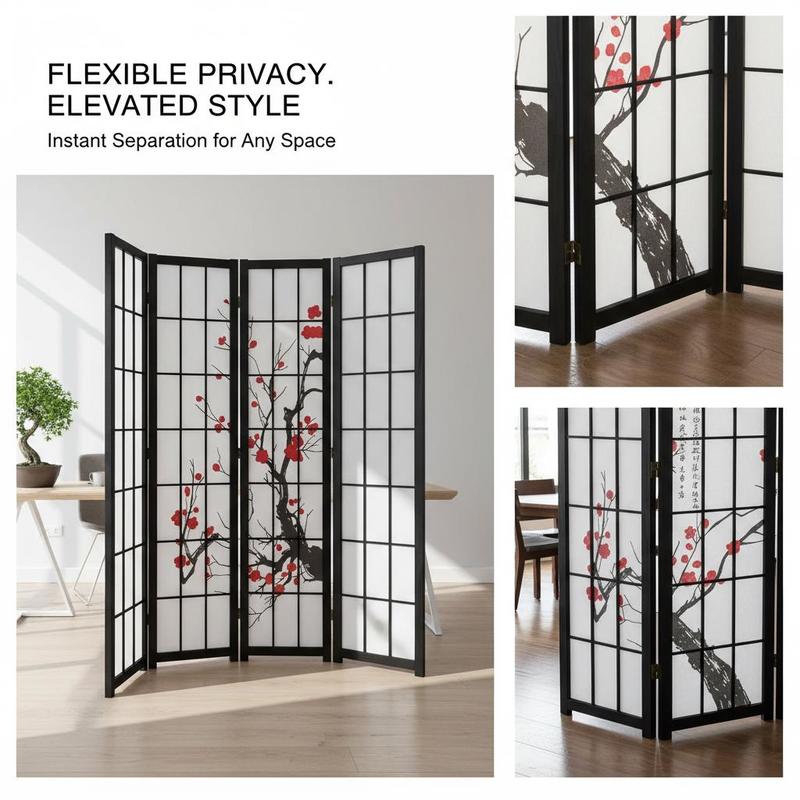 Japanese Shoji Screen 6 Panel  - Shoji Screen Divider 评论和价格