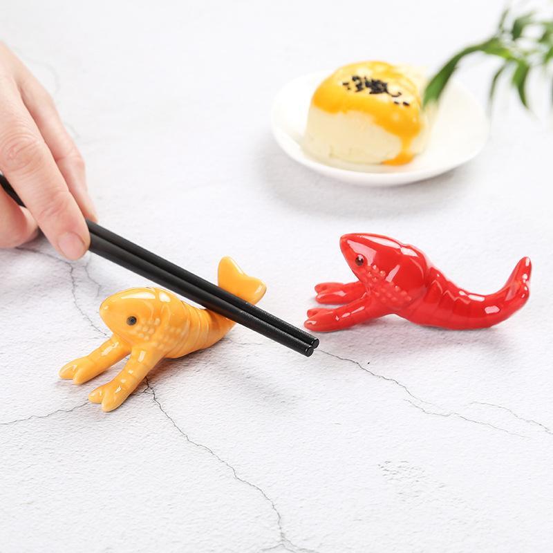 -Cute Vivid Ceramic Crayfish C - Chopstick Rest Ceramic 评论和价格