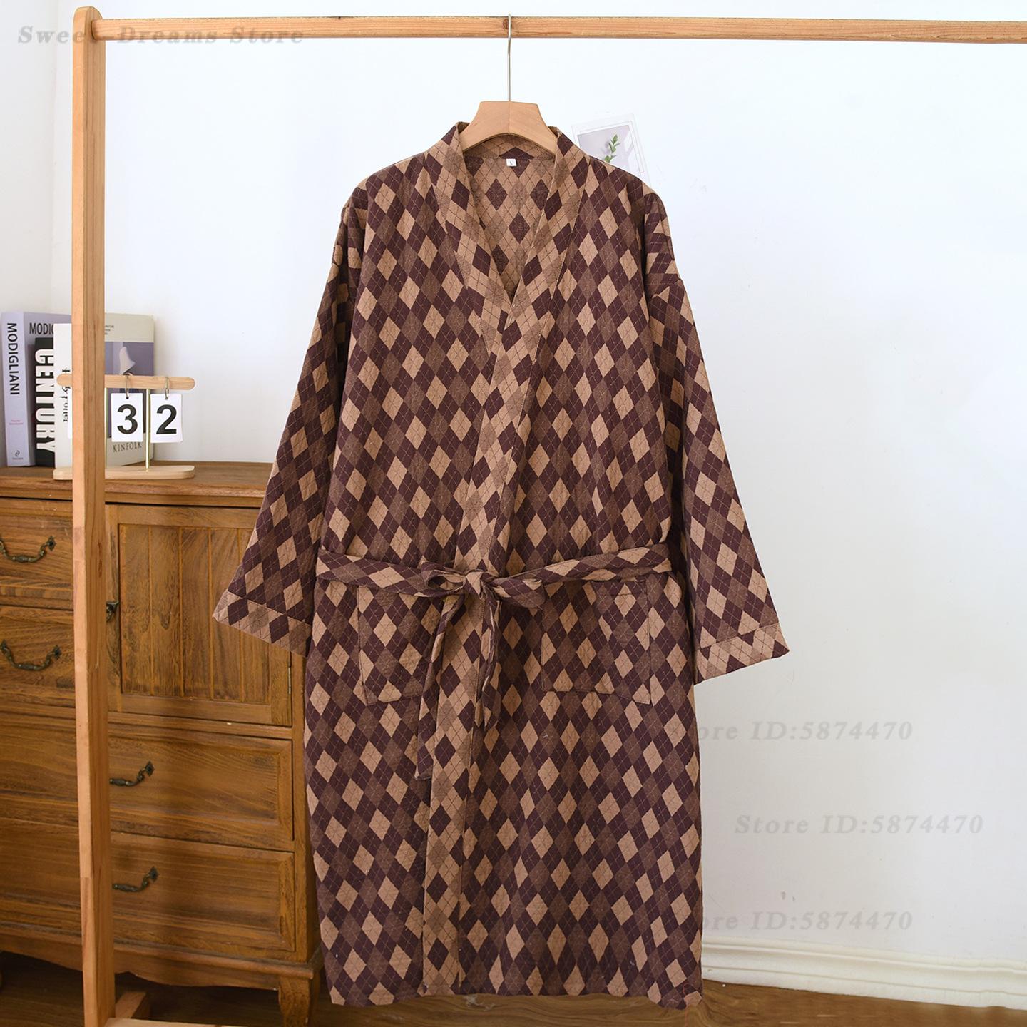 Cotton Coupe Robe Sleepwear Ma - Kimono Yukata Cotton 评论和价格