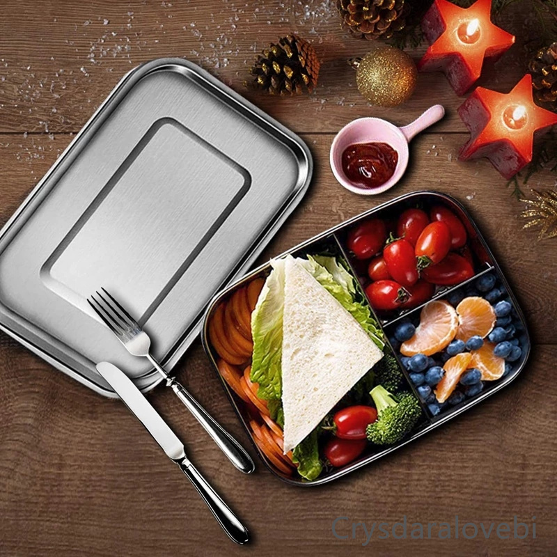 Stainless Steel Bento Kids Lun - Bento Box Two Tier 评论和价格