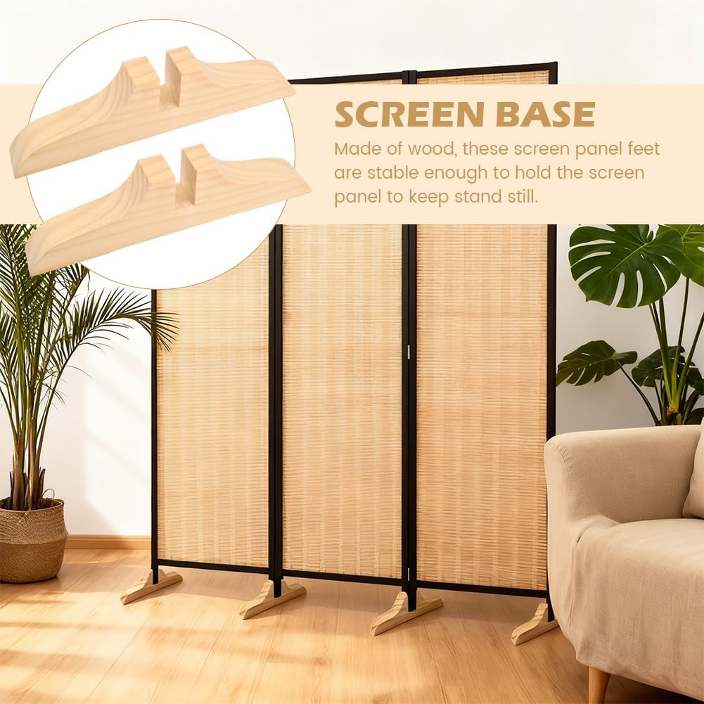 4pcs Wooden Room Divider Stand - Shoji Screen Divider 评论和价格