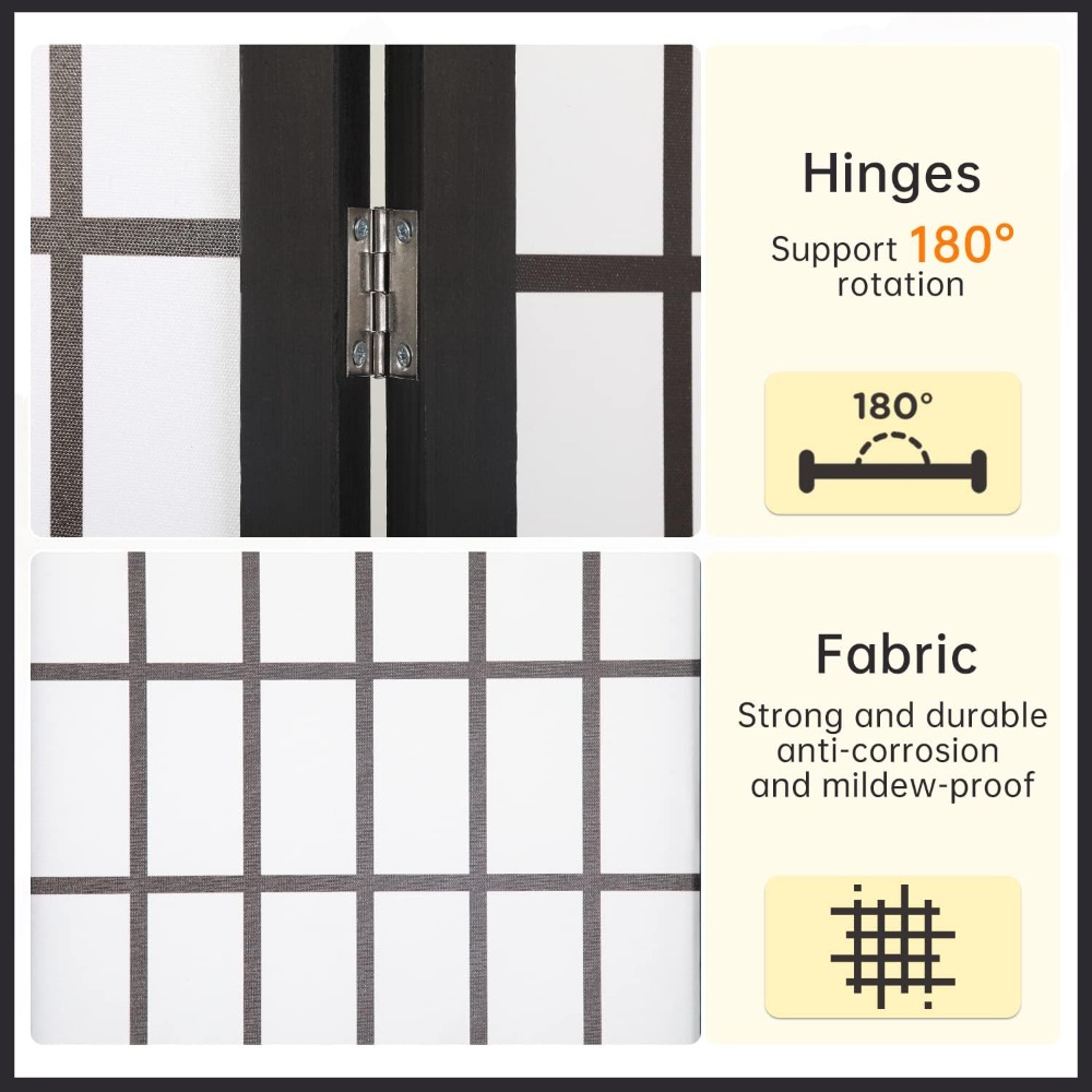 4-Panel Shoji Room Divider, 6F - Shoji Screen Divider 评论和价格