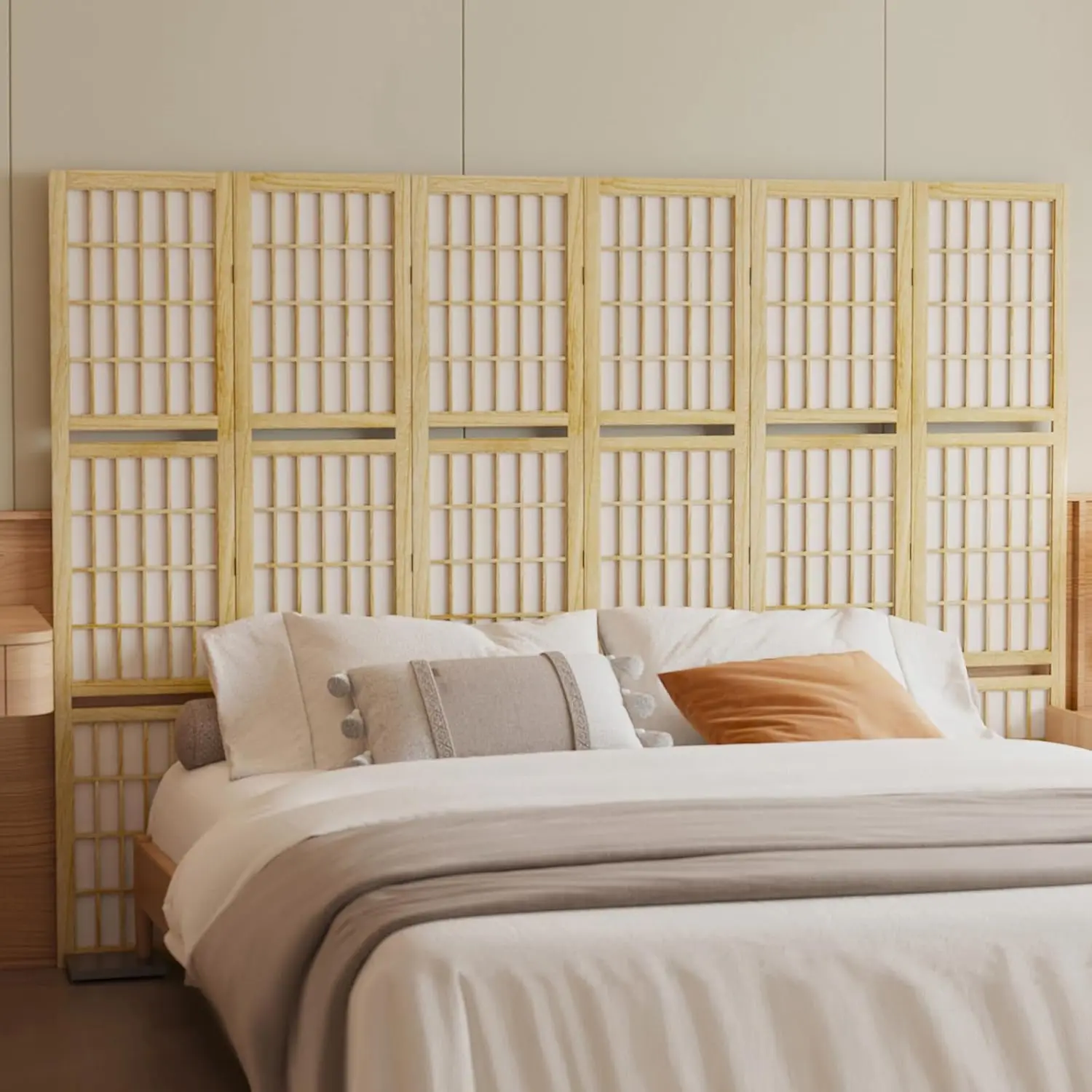 Room Divider with Shelves, 66. - Shoji Screen Divider 评论和价格